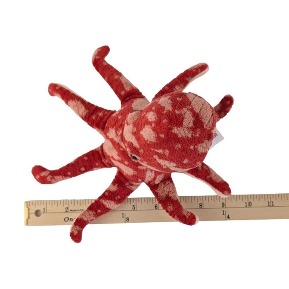 Aurora Octopus Plush 9" Stuffed Animal Toy 2018 Coral Red Spotted Mini Flopsie - Picture 7 of 7